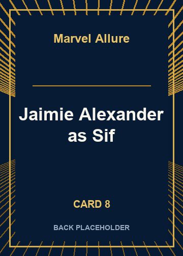 Jaimie Alexander as Sif back artwork