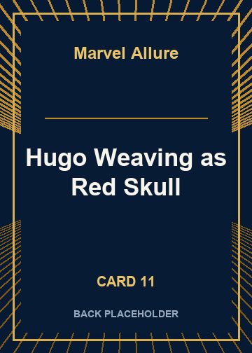 Hugo Weaving as Red Skull back artwork