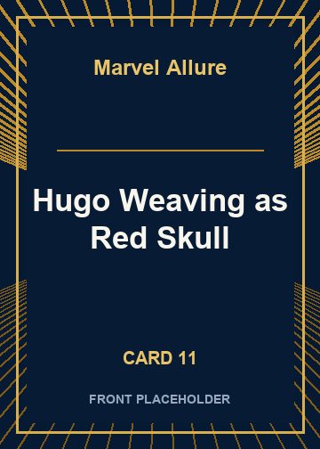 Hugo Weaving as Red Skull front artwork