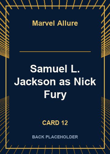 Samuel L. Jackson as Nick Fury back artwork