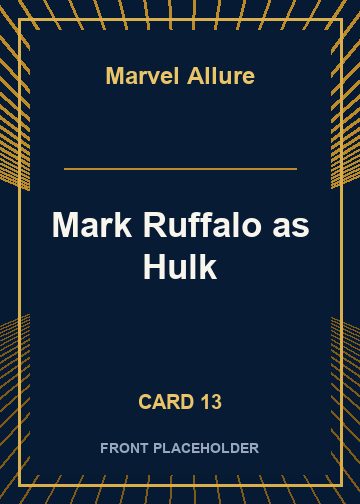 Mark Ruffalo as Hulk front artwork