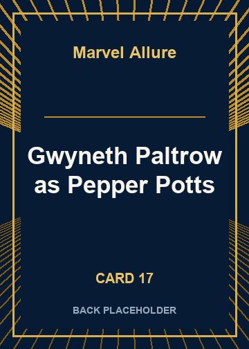 Gwyneth Paltrow as Pepper Potts back artwork