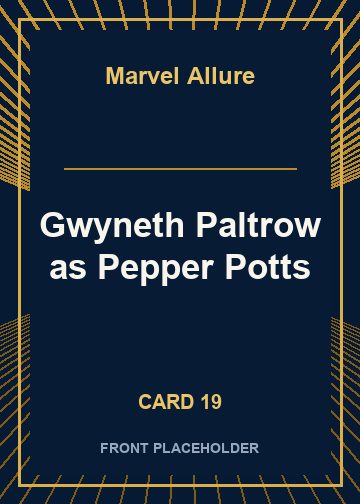 Gwyneth Paltrow as Pepper Potts front artwork