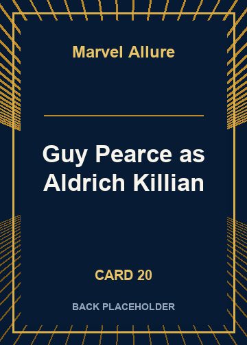 Guy Pearce as Aldrich Killian back artwork
