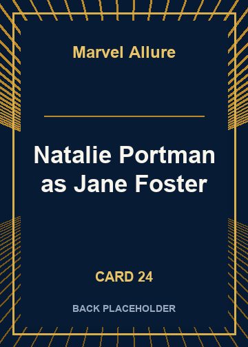 Natalie Portman as Jane Foster back artwork