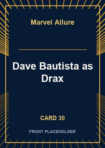 Dave Bautista as Drax front artwork
