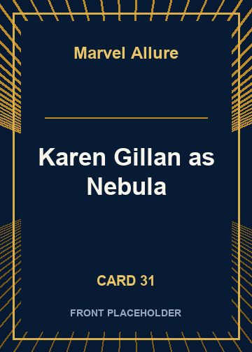 Karen Gillan as Nebula front artwork