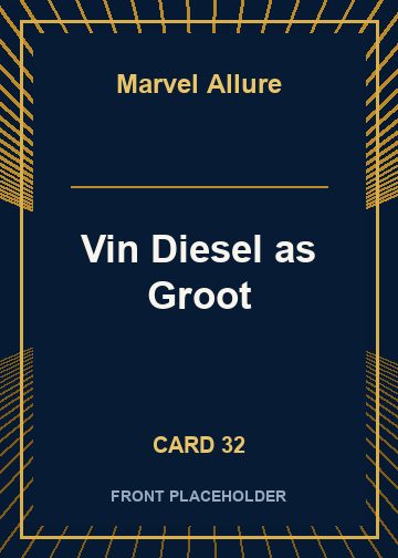 Vin Diesel as Groot front artwork