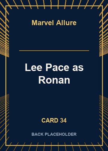 Lee Pace as Ronan back artwork