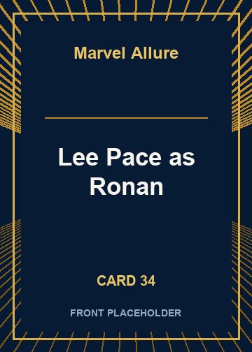 Lee Pace as Ronan front artwork
