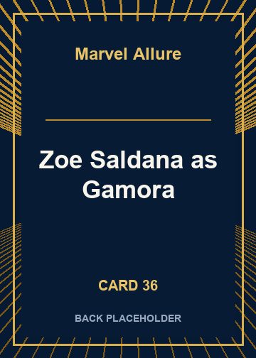 Zoe Saldana as Gamora back artwork