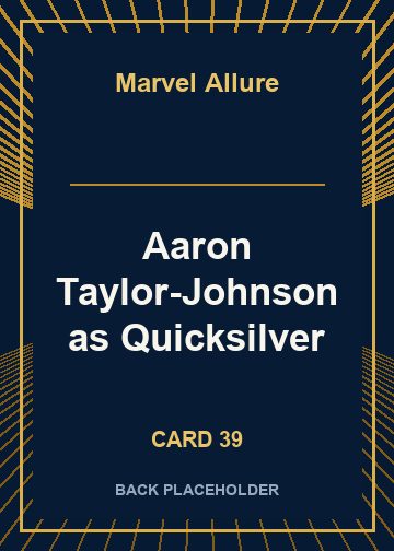 Aaron Taylor-Johnson as Quicksilver back card image