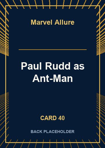 Paul Rudd as Ant-Man back card image