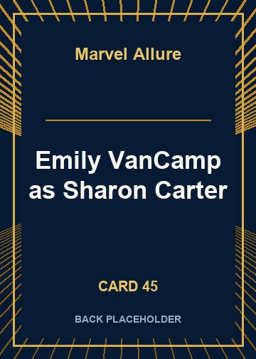 Emily VanCamp as Sharon Carter back card image