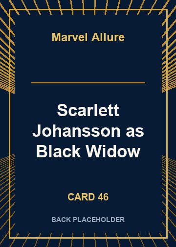 Scarlett Johansson as Black Widow back card image