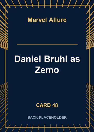 Daniel Bruhl as Zemo back card image
