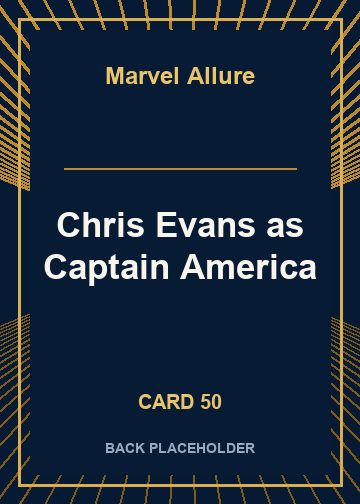 Chris Evans as Captain America back card image