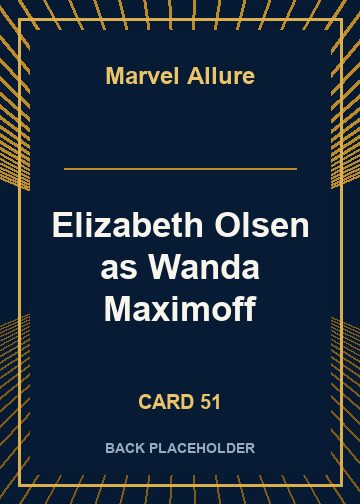 Elizabeth Olsen as Wanda Maximoff back card image