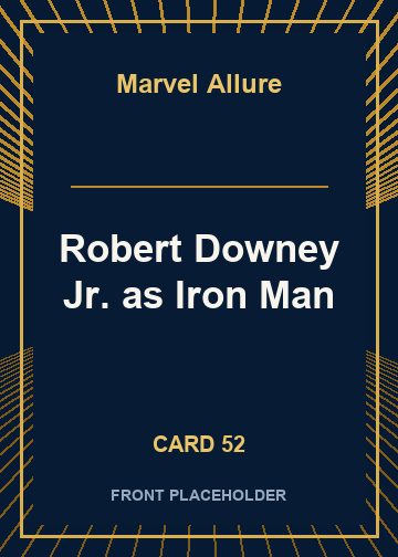 Robert Downey Jr. as Iron Man front card image