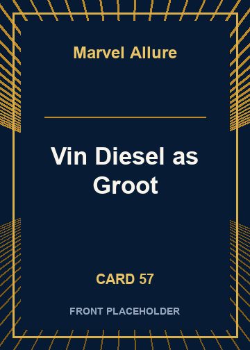 Vin Diesel as Groot card thumbnail