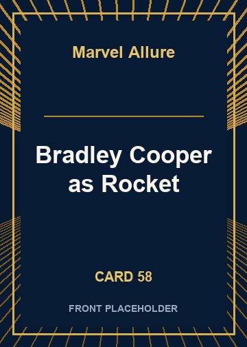 Bradley Cooper as Rocket card thumbnail