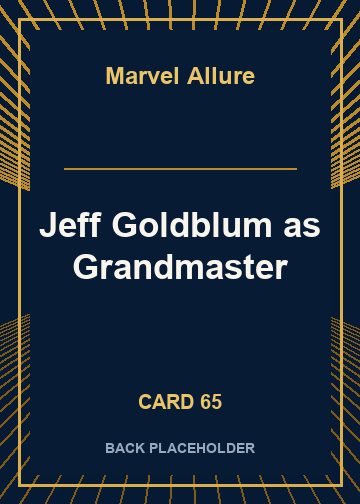 Jeff Goldblum as Grandmaster back card image