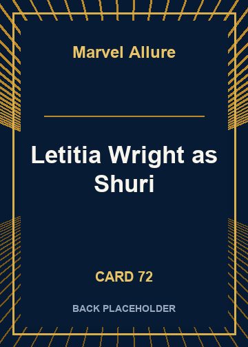 Letitia Wright as Shuri back card image