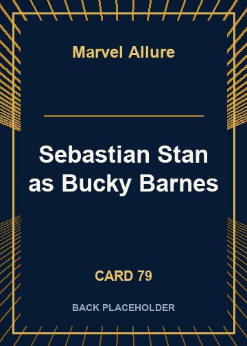 Sebastian Stan as Bucky Barnes back card image