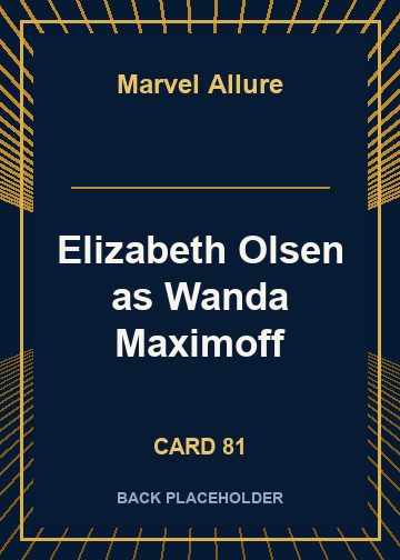 Elizabeth Olsen as Wanda Maximoff back card image