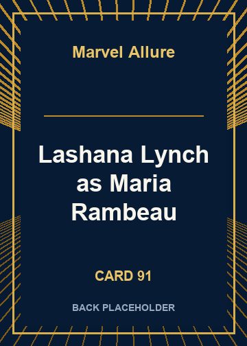 Lashana Lynch as Maria Rambeau back card image