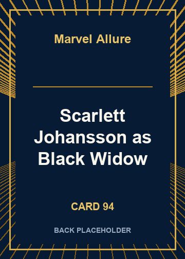 Scarlett Johansson as Black Widow back card image