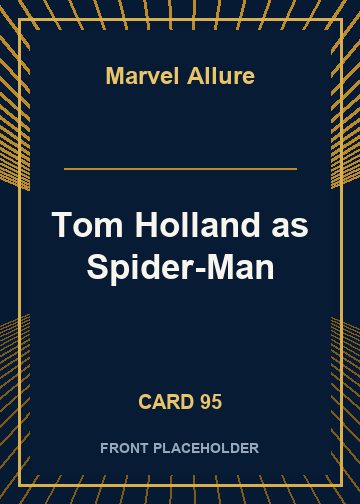 Tom Holland as Spider-Man front card image