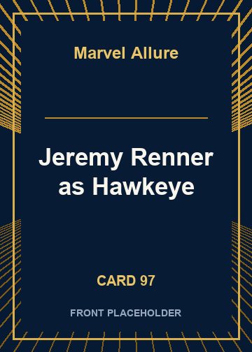 Jeremy Renner as Hawkeye card thumbnail