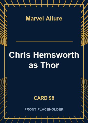 Chris Hemsworth as Thor card thumbnail