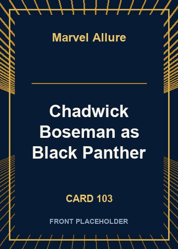 Chadwick Boseman as Black Panther card thumbnail