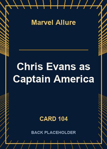 Chris Evans as Captain America back card image