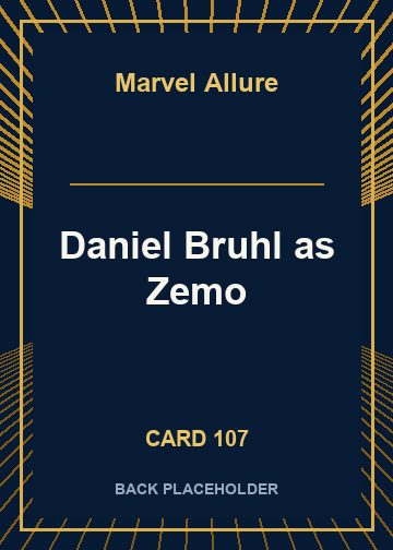 Daniel Bruhl as Zemo back card image