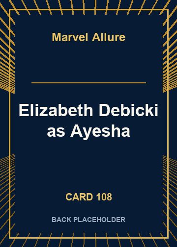 Elizabeth Debicki as Ayesha back card image