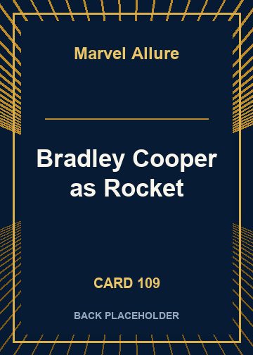 Bradley Cooper as Rocket back card image