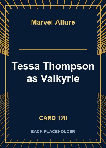 Tessa Thompson as Valkyrie back card image