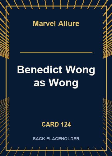 Benedict Wong as Wong back card image