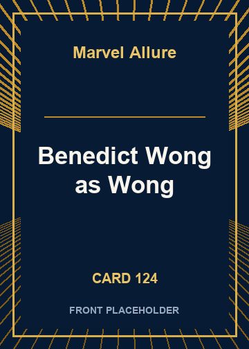 Benedict Wong as Wong front card image