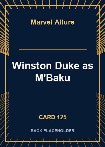 Winston Duke as M'Baku back card image