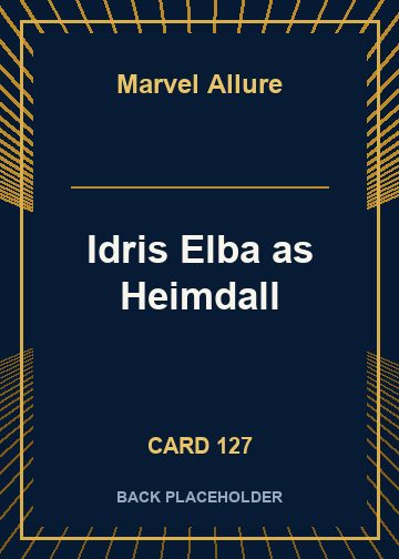 Idris Elba as Heimdall back card image