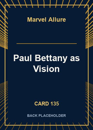 Paul Bettany as Vision back card image