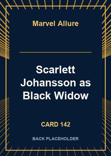 Scarlett Johansson as Black Widow back card image