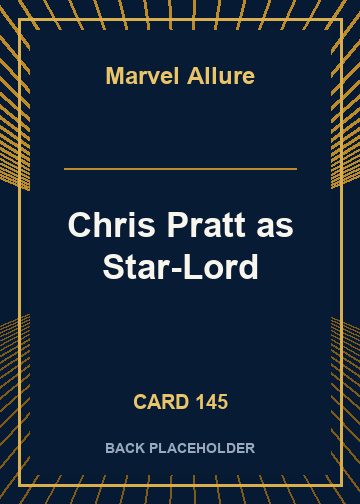 Chris Pratt as Star-Lord back card image