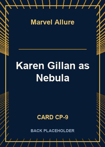 Karen Gillan as Nebula back card image