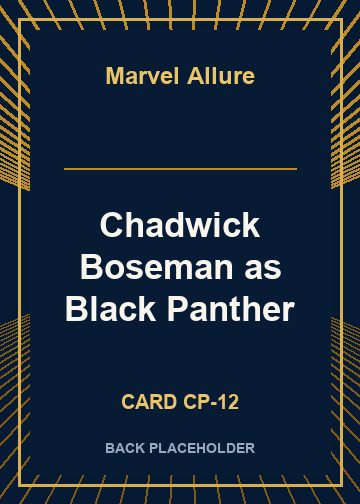 Chadwick Boseman as Black Panther back card image