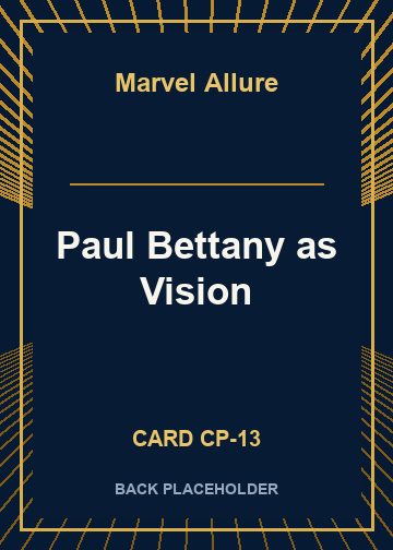 Paul Bettany as Vision back card image
